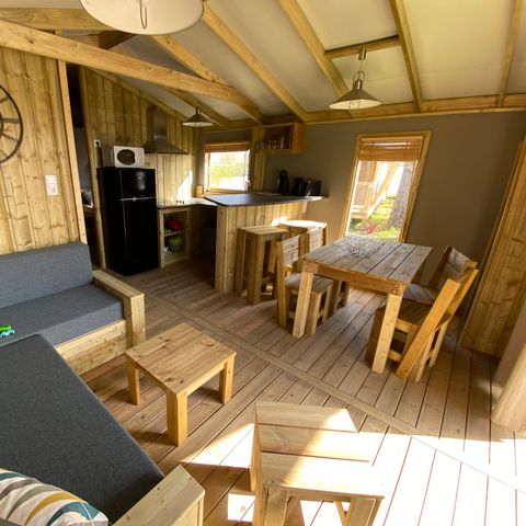 Lodge 4 personen - Lodge-Hütte Sweet Flower Confort + 32m² 2 Zimmer 4 Pers.