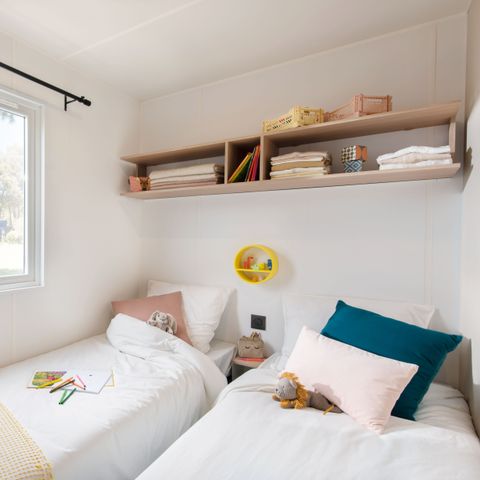 Stacaravan 6 personen - Comfort Stacaravan 34m² 3 kamers + TV 6 pers