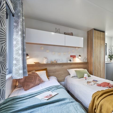 Mobilheim 4 personen - Mobilheim Premium 2 Schlafzimmer 32m² - 2 Bäder + TV 4 pers.