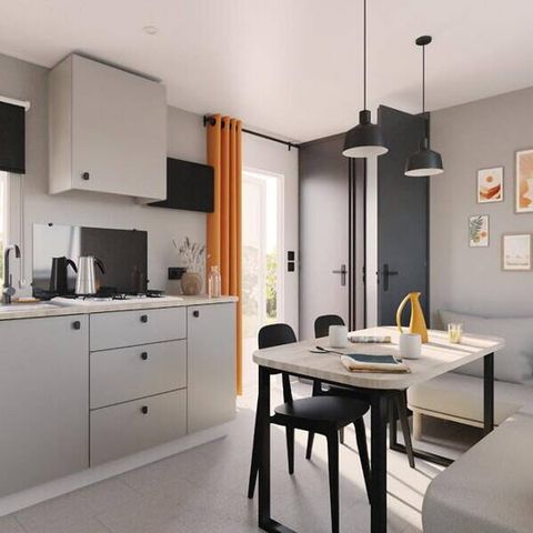 Mobile home 4 persons - Mobile-home | Comfort | 2 Bedrooms | 4 Pers. | Raised terrace