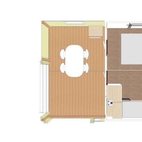 Glamping tent 4 persons - Tit'Home 2 bedrooms 20.8 m² 5 pers
