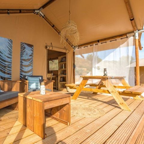 UNIEKE ACCOMMODATIE 2 personen - Houten blokhut - 20m² - 1 kamer + 1 badkamer