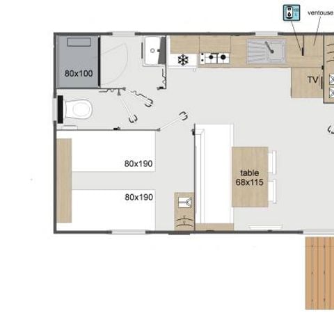 Mobile home 4 persons - 2 bedrooms