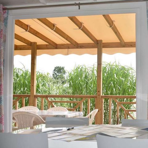 MOBILE HOME 6 people - Comfort cottage 32m² (3 bedrooms) + covered terrace + TV + Sheets included