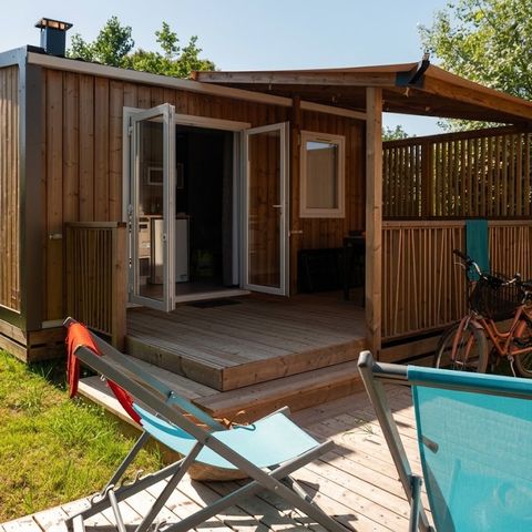 Casa mobile 2 persone - Cottage Premium 18m² (1 camera) + terrazza coperta + LV + TV + Lenzuola + asciugamani