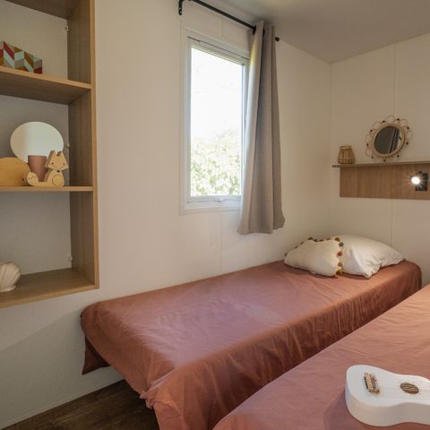 Stacaravan 5 personen - Premium - 2 slaapkamers + Terras + LV