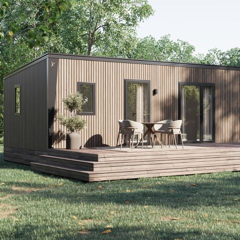 Mobilheim 5 Personen - Premium - 2 Schlafzimmer + Terrasse + LV