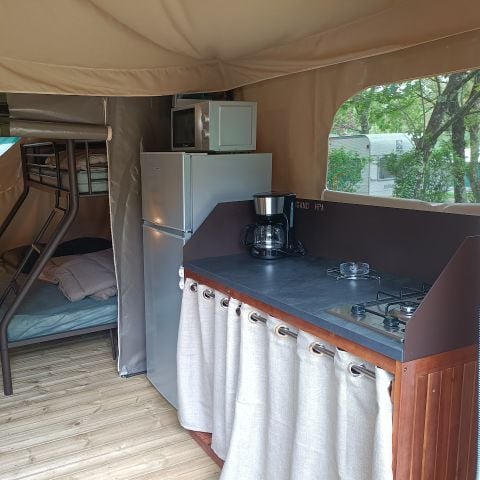 Canvas and wooden tent 5 persons - FAMILY LODGE TENT