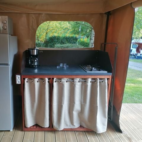 TENTE TOILE ET BOIS 5 personnes - TENTE LODGE FAMILALE