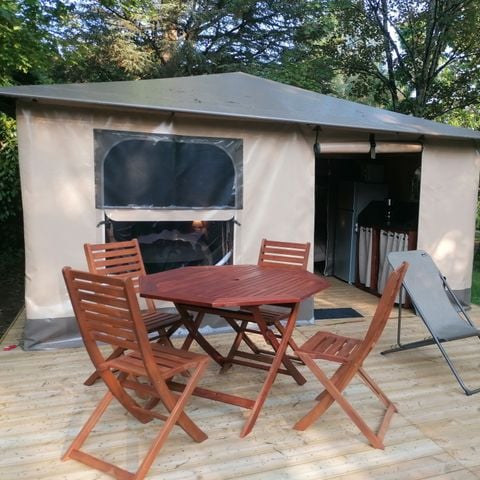 Canvas and wooden tent 5 persons - FAMILY LODGE TENT