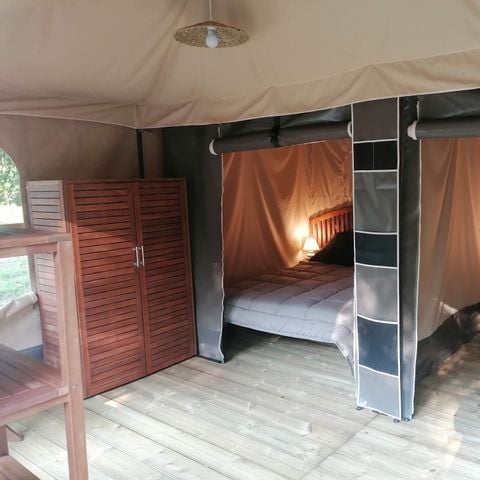 Canvas and wooden tent 5 persons - FAMILY LODGE TENT
