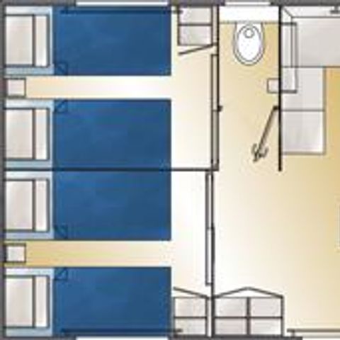 Stacaravan 6 personen - MH3 KORAAL PREMIUM