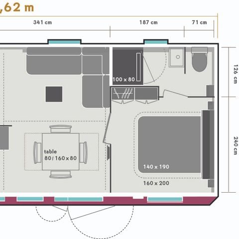 Stacaravan 6 personen - MH3 EVASIE