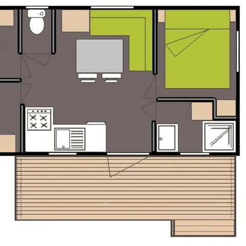 MOBILHOME 6 personas - Mobil Home Classic 3 Dormitorios 6 Personas