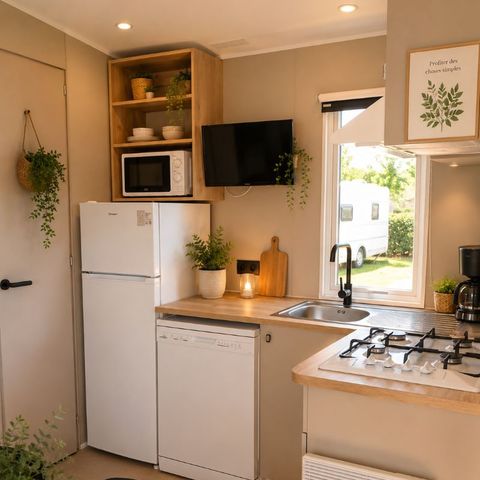 Mobilheim 4 personen - MH Confort+ 2 Schlafzimmer, 4 Personen, mit Geschirrspüler