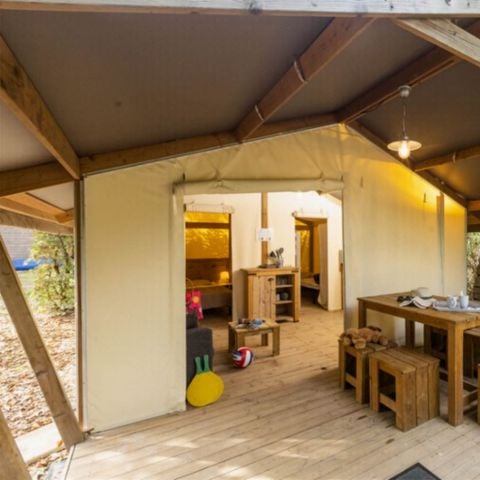 Tente en toile et en bois 5 personnes - TENTE VENDEENNE (Sans sanitaires) (EDEN)