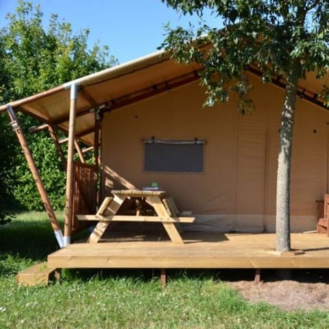 Tente en toile et en bois 6 personnes - TENTE SAFARI (PREMIUM)