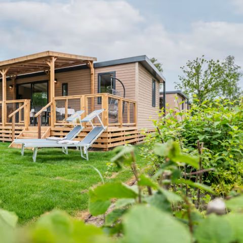 Mobile home 8 persons - Mobil-home | Ultimate | 3 Bedrooms | 6/8 Pers | Terrace Lounge | Outdoor kitchen | 2 bathrooms | Air conditioning | TV