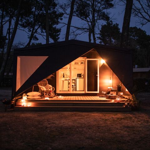 Canvas and wooden tent 4 persons - Coco sweet salle d'ô