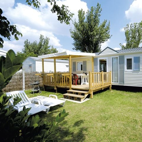 MOBILHOME 6 personas - Luisiana 3 dormitorios con terraza de madera