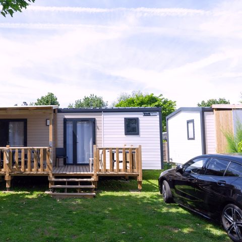 Mobilheim 4 personen - CONFORT 2 Zimmer mit Holzterrasse (Geschirrspüler) 30 m²