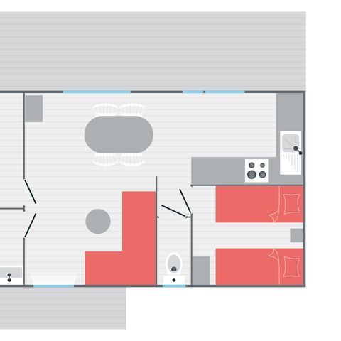 MOBILE HOME 4 people - 2-bedroom mobile-home OYAT CONFORT SPA 34m² - mobile home