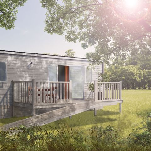 Mobilheim 4 personen - Confort 31m² - 2 Zimmer + halbüberdachte Terrasse PMR