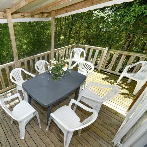 Stacaravan 6 personen - Stacaravan IRM Cordélia 32m², 3 slaapkamers (2008) 6/8 pers - extra personen mogelijk tegen betaling, neem contact op met de camping