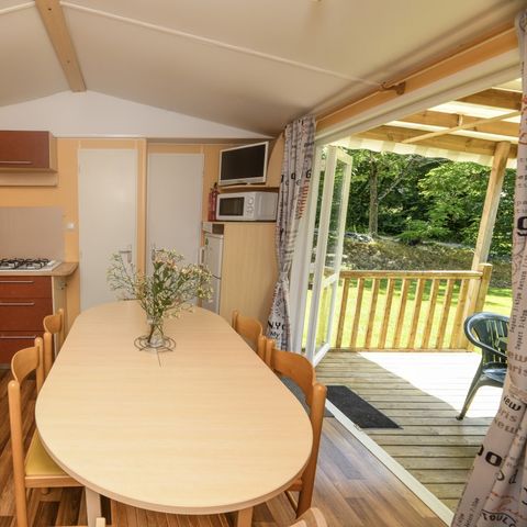 Stacaravan 6 personen - Stacaravan IRM Cordélia 32m², 3 slaapkamers (2008) 6/8 pers - extra personen mogelijk tegen betaling, neem contact op met de camping