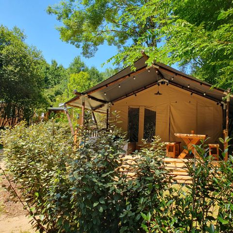 Canvas and wooden tent 4 persons - Lodge tent 2bed. 20m2 (2025)