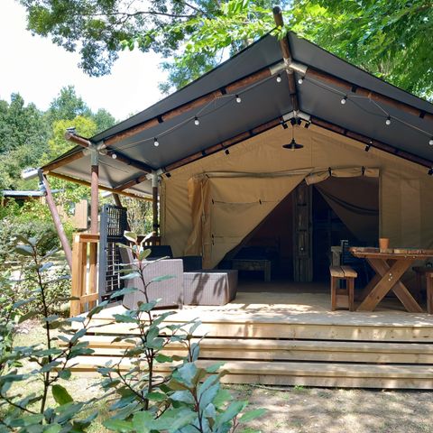 Canvas and wooden tent 4 persons - Lodge tent 2bed. 20m2 (2025)