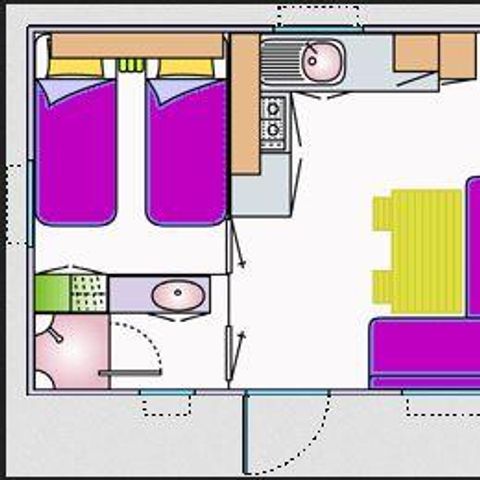 MOBILHOME 4 personnes - Ophéa - 2 chambres