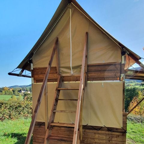 TIENDA DE LONA Y MADERA 2 personas - Tienda de campaña vivac estándar - 5m² - Francia