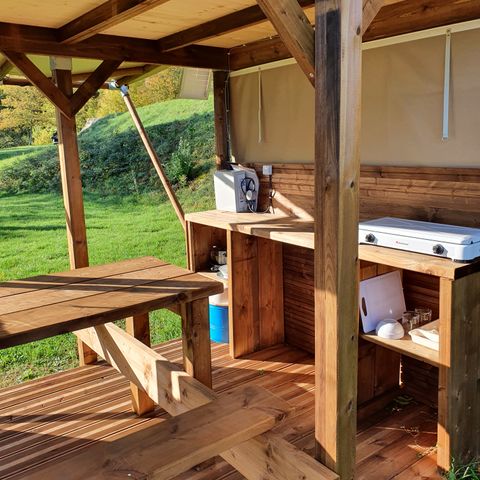 Canvas and wooden tent 2 persons - Standard Bivouac Tent - 5m² - France