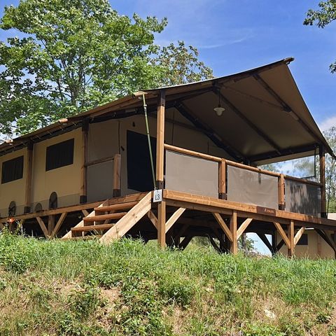 Lodge 5 persons - Tente Ecolodge Premium 34m² - 2 bedrooms - covered terrace