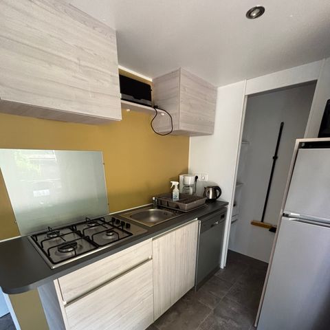 Mobilheim 4 Personen - Premium 33m² - 2 Schlafzimmer - überdachte Terrasse