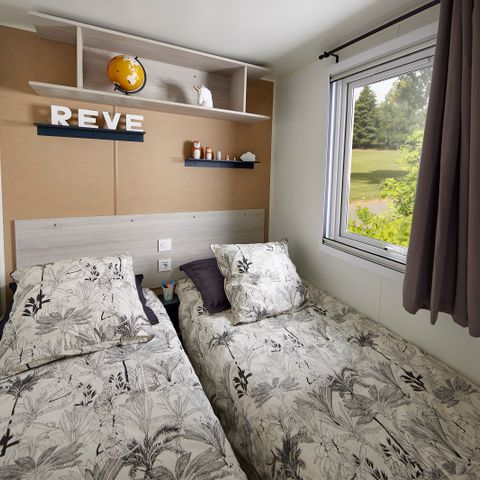 BUNGALOW 6 personnes - Mobil-home Premium 35m² - 3 chambres - Vue château - terrasse couverte - Climatiseur