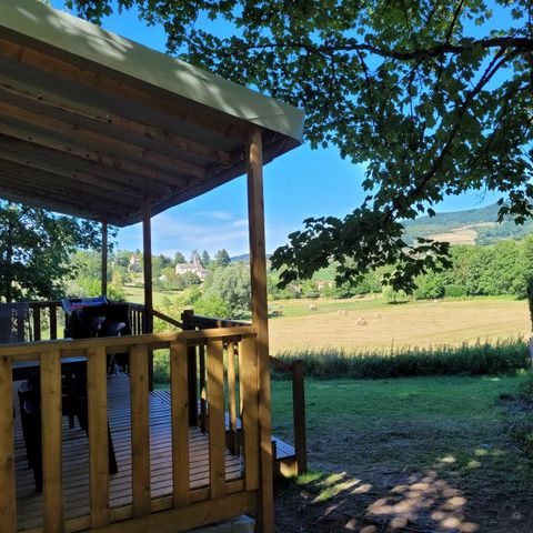 MOBILE HOME 6 people - Mobile home Premium 35m² - 3 bedrooms - Castle view - Covered terrace - Air conditioning