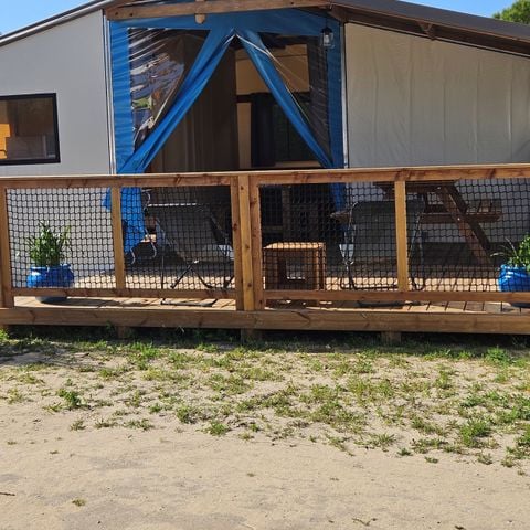 Bungalow 5 personen - Canvas en houten bungalow