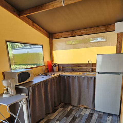 Bungalow 5 Personen - Bungalow Leinwand und Holz