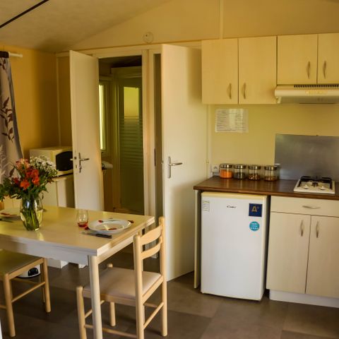Mobilheim 2 personen - Mobilheim „Bikini“ mit 1 Schlafzimmer und Terrasse für 1–2 Personen