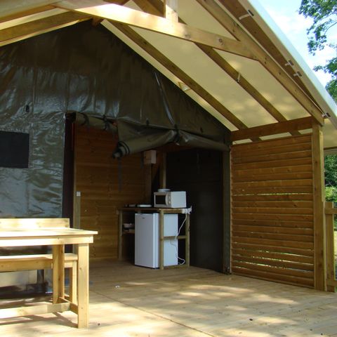 Safarizelt 4 Personen - Lodge Kambodscha, 2 Schlafzimmer, für 1–4 Personen