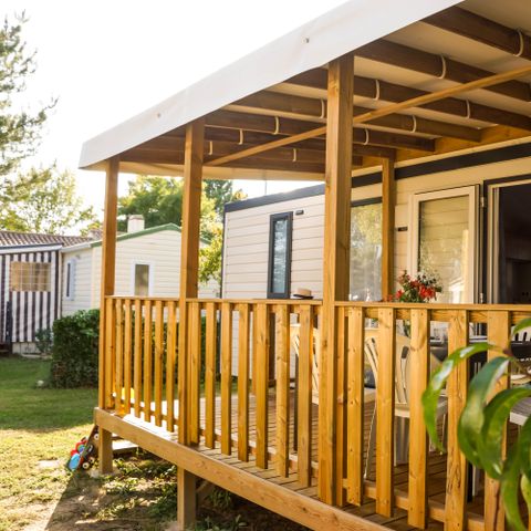 Mobilheim 5 personen - Mobilheim „Toscane“ mit 2 Schlafzimmern und Terrasse für 1–5 Personen