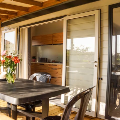 Stacaravan 4 personen - BAHIA 2 slaapkamers met terras