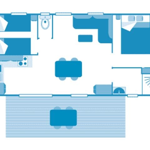 Mobilhome 4 personnes - Cottage 4p 2ch ****