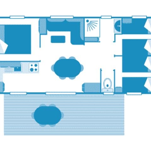 Mobilheim 6 Personen - Cottage 6p 3ch ****