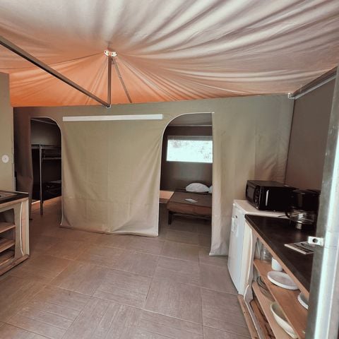 BUNGALOW IN TELA 5 persone - Tenda Canada Premium (acqua, lavandino wc, senza doccia)