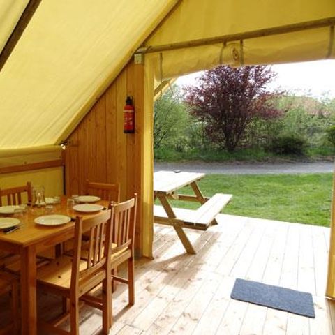 Tent 7 personen - HUUR TENTE LODGE 24m² (3 kamers + mezzanine) 7 pers
