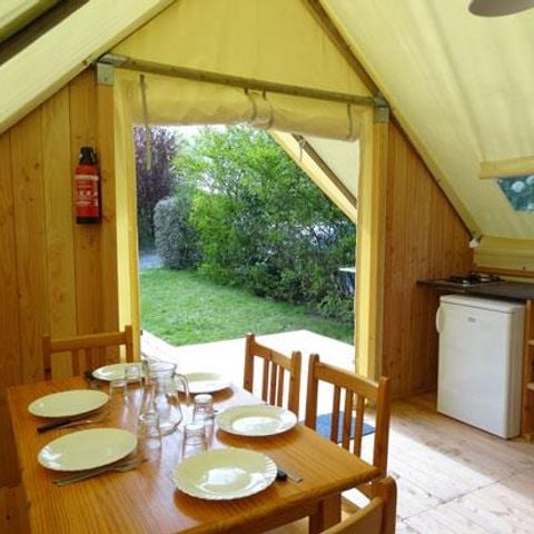 Tent 7 personen - HUUR TENTE LODGE 24m² (3 kamers + mezzanine) 7 pers