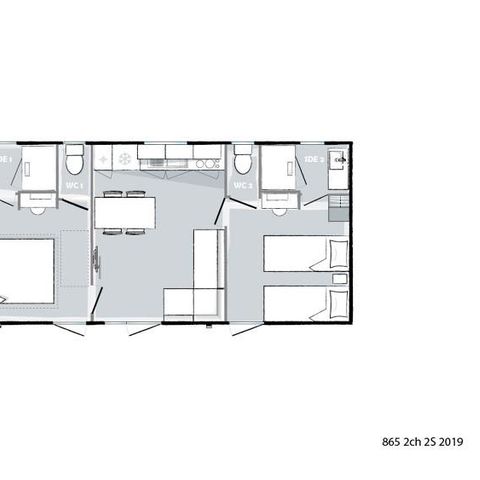 Mobile home 6 persons - Mobile home 4/6 people 2 bedrooms 2 bathrooms PREMIUM TV AIR CONDITIONING DISHWASHER 6 people